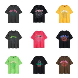 Spider 555 T-shirt Couple Same Fashion Brand Designer Mens with Letters Casual Sp5der Young Thug 5555555 Pure Cotton Us Size S-xl