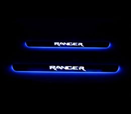 Moving LED Welcome Pedal Car Scuff Plate Pedal Door Sill Pathway Light For Ford Ranger 2015 20205707511