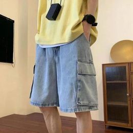 Men's Shorts Men Breathable Cargo With Pockets Elastic Waist For Loose Fit Wide Leg Design Comfort Style