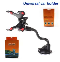 Top Long Arm Car Holder Mount with Clip Suction Cup 360 Degree Rotated Windshield Phone Holder For 47inch 68 inch Cellphone9583434