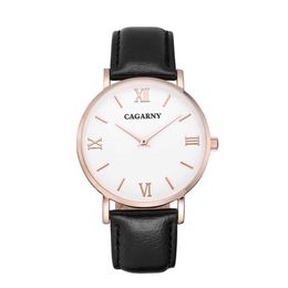 24% OFF watch Watch CAGARNY Women Fashion Trend Simple Sports Business Quartz Leather Strap Clock Wristwatch Relogio Montre Femme