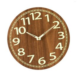 Wall Clocks Luminous Clock Decorative Softly Glow In The Dark For Dining Room