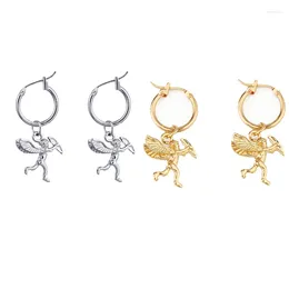 Hoop Earrings 2 Pairs Of Trendy Cute Romantic God Love Cupid Archery Little Angel Pendant Earring Set Combination Couple Jewelry