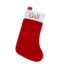 Christmas Decorations Embroidered Classic Red Stocking With Name Personalized Stockings Custom Holiday Family