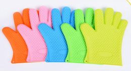 Food grade Heat Resistant thick Silicone Kitchen barbecue oven glove Cooking BBQ Grill Gloves Mitt Baking glove XB9173191
