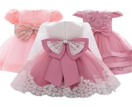 girl birthday beaded girl039s first Eucharist party Embroidered 024 months Baby Dress LJ2012217586328
