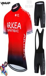 Racing Sets Summer 2021 Pro ARKEA Cycling Jersey Set MTB Clothing Fluorescent Green Bicycle Clothes Maillot Ropa Ciclismo Men7944468