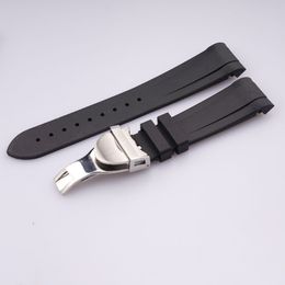 22mm Curved End Silicone Rubber Watch Band Straps Bracelets For Black Bay209K