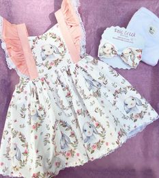 Easter Dress For Toddler Girls Festival Clothing Rabbit Print Backless Baby Girls Dresses Summer 2020 PartyDressForKidsGirl Q12238131244