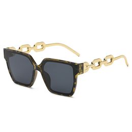 Sunglasses For Women Square Retro Woman Sunglases Womens Fashion Metal Chain Leg Sun Glasses Trendy Ladies Luxury Oversized Designer Sunglasses 1K8D127