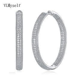 Top Quality 4cm Diameter Large Hoop Earrings White Jewelry Classic Jewellery Fast Women Big Circle Earring T190625281s