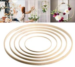 Wooden DIY Handmade Catcher Embroidery Hoop Craft Cross Stith Bamboo Circle Ring Hanging Wedding Christmas Decor5179544