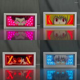 Table Lamps Paper Cut Anime Led Light Box Hunter X Hisoka Lightbox For Bedroom Decor Nightlight Cool Birthday Gift HXH