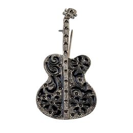 Whole- Fashion Broches Guitar man Brooch Musical Instrument Brooches Corsage Dress Gift Accessory Unisex Brooch311k