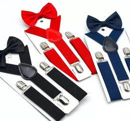 36 Color Kids Suspenders Bow Tie Set Boys Girls Braces Elastic YSuspenders with Bow Tie Fashion Belt or Children Baby Kids by DH2693735