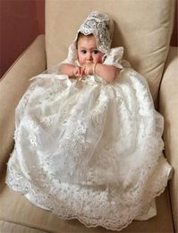 Stunning New baptism dress Baby Girls christening gown Floor Length Infant Handcrafted Heirloom Set9021951