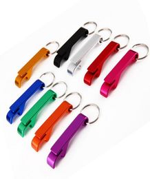 Water Bottle Opener Portable Mini Keychain Metal Aluminum Alloy Beer Bottle Can Openers With Key Ring home Bar Party Tool YFA33493403050