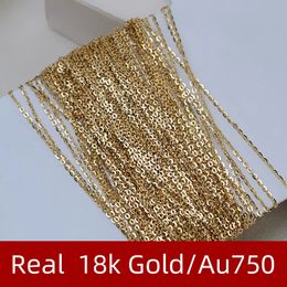 XF800 Pure G18K Gold Flash Ochain DIY Accessories Loose Au750 Production Ear Line Necklace Bracelet Material Consumption DIY0057 240220