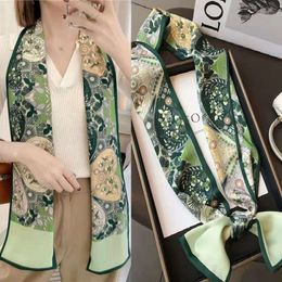 Internet Celebrity New Elegant Japanese and Korean Simulation Professional Style French Long Ribbon Scarf