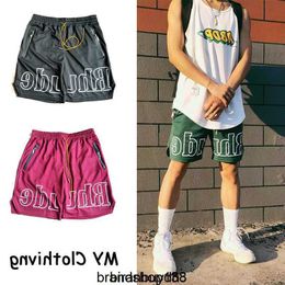 High Street Marke American Fashion Rh Casual Shorts College Stil Herren Knie Länge Gerade Basketball Training Sport