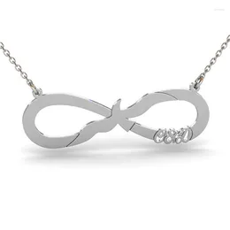 Pendant Necklaces Ufine Personalized Two Initial Necklace With Seagull Fashion Infinity Cooper High Quality N2134