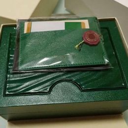 Green Brand Watch Box Original with Cards and Papers Certificates Handbags box for 116610 116660 116710 Watches2419