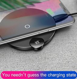 Wireless Charger For iPhone Xs Max XR X 8 10W Fast Wirless Wireless Charging Pad For Samsung S9 S8 Xiaomi MIX 3 2s4012101