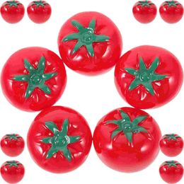 Party Decoration 20 Pcs Models Miniature Tomatoes Food Simulation Decor Desktop Fake Red Fruit Artificial Child