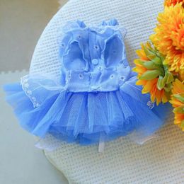 Dog Apparel Portable Pet Dress With Traction Ring Charming Bow Decorated Comfortable Princess For Dogs Cats Small