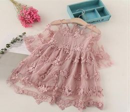Little Girl Clothes Kids Dresses For Girls Lace Flower Dress Baby Party Wedding Children Princess 3 5 6 8 Years3038651