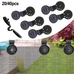 Kits 20/40pcs Sun Shade Net Clip Greenhouse Film Fix Clamp Plastic Grommet Fence Netting Installation Hook Garden Tent Fixing Clip