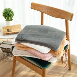 Pillow Winter Warm Long Plush Chair Mat Student Office Velvet Cusihon 50x50cm