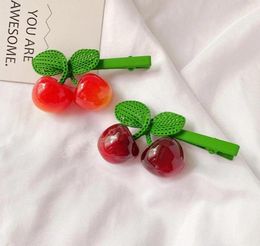 Lovely Small Cherry Hair Clips for Women Girls Kids Children Hairpin Wash face Accessories Headwear8726775