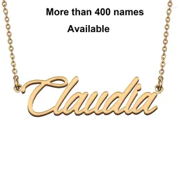 Chains Cursive Initial Letters Name Necklace For Claudia Birthday Party Christmas Year Graduation Wedding Valentine Day Gift