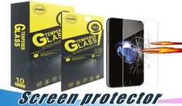 Tempered Glass Screen Protector Film For iPhone 14 13 12 Mini 11 Pro X Xs Max 8 7 Plus Samsung A22 A32 A33 LG Stylo 5 6 Xiaomi Hua3334940
