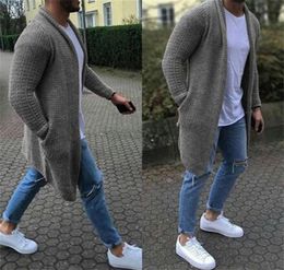 2019 new large size cardigan sweater men long sweaters mens casual fashion urban style lapel knit coat pull homme casaco masculino9321434