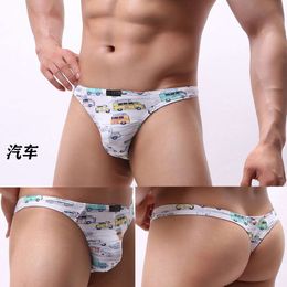 New Recommended Large Cartoon Cotton Low Rise Sexy G-String T Men's Fun Pants B173 399339