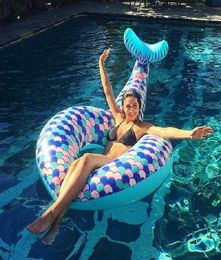 Rooxin Mermaid Inflatable Circle Rubber for Kids Adult Pool Float Swimming Ring Outdoor Summer Beach Party Toys1966671