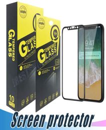 Soft Carbon Fiber Full Screen Tempered Glass 3D Covered Protector For iPhone 11 Pro X Xr Xs Max 8 7 6 6S Plus With Retail Package2611020