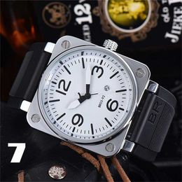 36% OFF watch Watch Three stitches mens Quartz Top luxury Rubber belt Relogio Men fashion accessories BR calendar