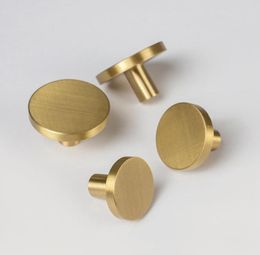 Drawer knobs solid brass handles for furniture wardrobe cabinet doors Kitchen Dresser Cabinet Handle with screws4930846