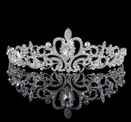 New Cheap Sparkle Beaded Crystals Wedding Crowns Bridal Crystal Tiara Crown Headbands Hair Accessories Party Wedding Bridal Tiara3765019