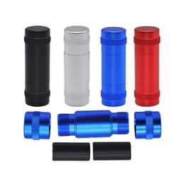 qb Metal Space Case Pollen Smoking Accessories Tool Press Compress With 2 Dowel Rods 4 Colours For Hookahs Water Bong Pipes Grinders