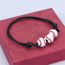 Link Bracelets Adjustable Inspirational Wristbands Sport Ball Basketball Rugby Baseball Tennis Football Bracelet Gifts