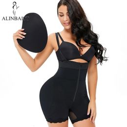 Butt Lifter Shapewear Full Body Shaper Underwear Fake Buttocks Lingerie Hip Pads Enhancer Shapwear Brief Straps Slimmer Waist 240220