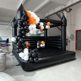wholesale 10/13/16.5ft Commercial Black bounce house jumping bouncy castle inflatable jumper bouncer for sale