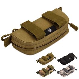 Portable Outdoor Tactical Glasses Bag Camouflage Men Nylon Waist Belt Sunglasses Pack Eyeglasses Case Clutch 240220