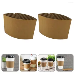 Disposable Cups Straws 25 Pcs Coffee Holder Flexible Paper Bottle Sleeve Portable Protective Protector Drinks Delicate