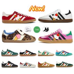 Deigner Leopard Hoe Vegan Og Sambass Caual Shoe For Men Wale Wale Bonner Trainer Cloud White Core Bonner Collegiate Green Gum Outdoor Flat Sport