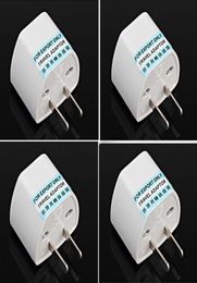 High quality New 100 Pcs Lot Universal EU US AU to US AC Travel Power Plug Charger Adapter Converter Travel Adaptors2406545